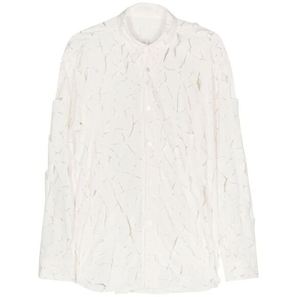 Post Archive Faction (Paf) Men Cut-Out Detail Nylon Shirt - Picture 1 of 2